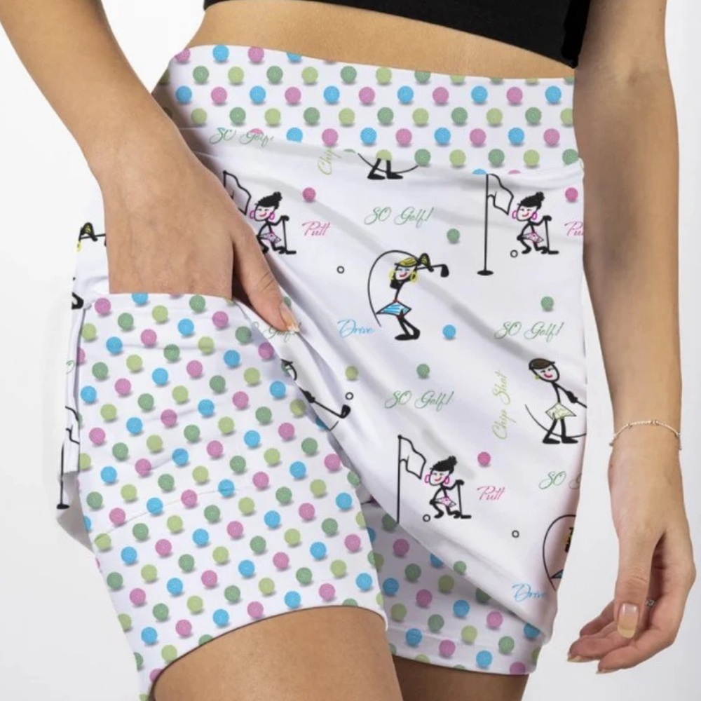 SKORT OBSESSION SOFY GOLFS WOMAN’S WHITE SKORT SZ SMALL EUC 82% poly 18% spandex